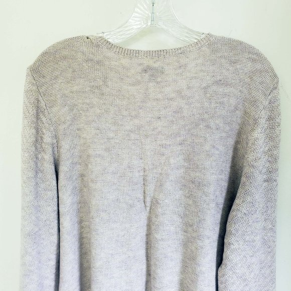 Sonoma Women's Creamy Pink Knit V Neck Long Sleeve Shirt Top Blouse Sweater - Picture 8 of 13